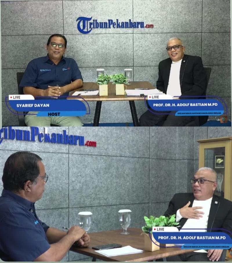 Tribun Pekanbaru Gelar Podcast, Prof. Adolf Bastian Hadir Sosialisasikan Keunggulan dan Kemudahan RPL Unilak